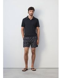 Mango - Printed Drawstring Swimming Costume - Lyst