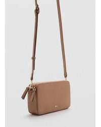 Mango - Double Zip Crossbody Bag - Lyst