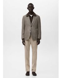 Mango - Slim Fit Wool Blend Blazer - Lyst