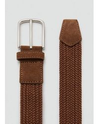 Mango - Braided Elastic Belt - Lyst