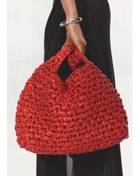 Mango - Handmade Woven Leather Handbag - Lyst
