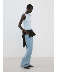 Mango - Fine-Knit Top - Lyst