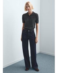 Mango - Danila High-Waisted Wide Leg Jeans - Lyst