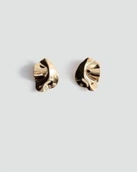 Mango - Textured-Relief Earrings - Lyst