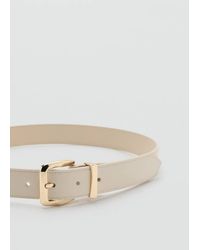 Mango - Embossed Buckle Belt - Lyst
