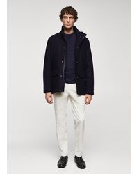 Mango - Short Wool Coat With Pockets - Lyst