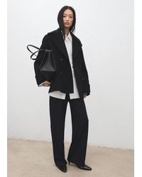 Mango - Chalk-Stripe Straight Trousers - Lyst