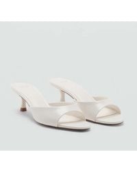 Mango - Kitten-Heel Sandals With Strap - Lyst