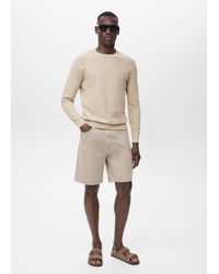 Mango - Strickpullover Aus Baumwolle Mit Mikrostruktur - Lyst