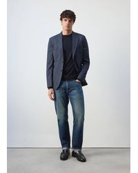Mango - Slim Fit Wool Blend Blazer - Lyst