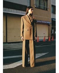 Mango - Herringbone Double-Breasted Suit Blazer - Lyst