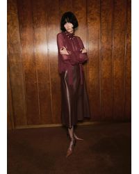 Mango - Semi-Transparent Blouse With Foulard - Lyst