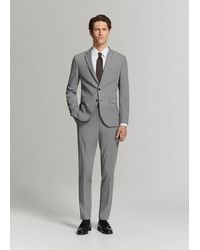 Mango - Stretch Fabric Super Slim-Fit Suit Trousers - Lyst
