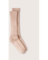 Mango Ribbed Woolen Socks Pastel Pink