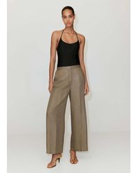 Mango - High-Waisted Lyocell Trousers - Lyst