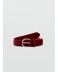 MANGO TEEN - Leather Fur Belt - Lyst