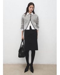 Mango - Flecked Cotton-Blend Jacket - Lyst