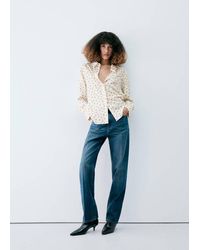 Mango - Printed Straight Shirt - Lyst