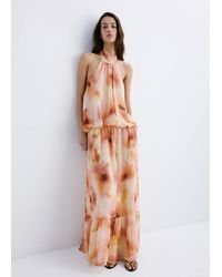 Mango - Halter-Neck Printed Dress - Lyst