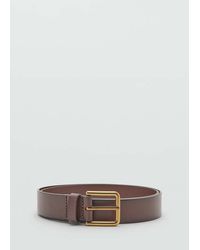 Mango - Square Buckle Belt - Lyst