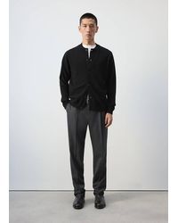 Mango - 100% Wool Fine-Knit Cardigan - Lyst