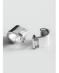 Mango - Semi-Ring Crystal Earrings - Lyst