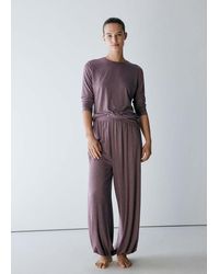 Mango - Flowy Pyjama Trousers - Lyst