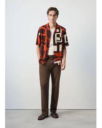 Mango - Printed Bowling Shirt - Lyst