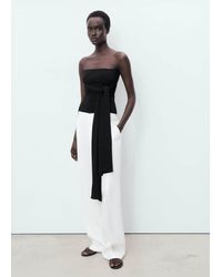 Mango - Linen-Blend Pleated Trousers - Lyst