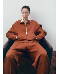 Mango - Linen-Blend Jacket With Pockets - Lyst