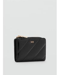 Mango - Kleine Gesteppte Brieftasche - Lyst