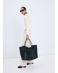 Mango - Ribbed Crossover Neckline Jumper - Lyst