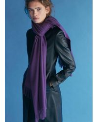 Mango - Fringed Edge Scarf - Lyst