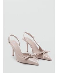 Mango - High-Heeled Shoes With Pointed Toe And Bow - Lyst