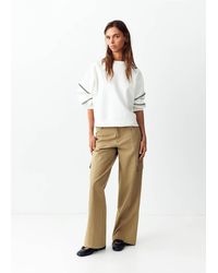 MANGO TEEN - Cotton Sweatshirt With Embroidered Details - Lyst