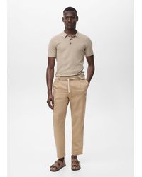 Mango - Slim-Fit Trousers With Drawstring - Lyst
