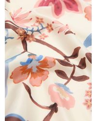 Mango - Floral Print Scarf - Lyst