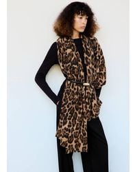 Mango - Animal Print Scarf - Lyst