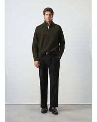 Mango - Cotton Sweatshirt Zipper - Lyst
