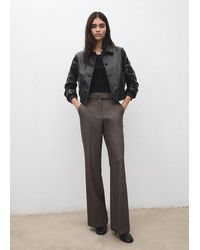 Mango - Belt Straight-Fit Trousers - Lyst