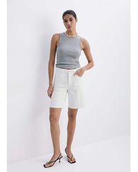 Mango - Gerade Jeans-Bermudashorts - Lyst