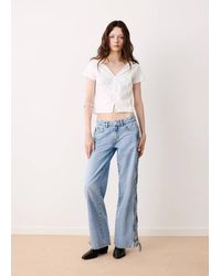 MANGO TEEN - Cotton Blouse With Button Detail - Lyst