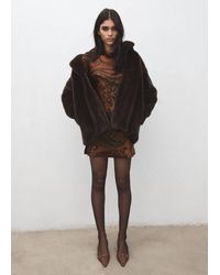 Mango - Paisley-Print Satin Dress - Lyst