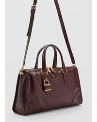 Mango - Handtasche Mit Henklen Und Glänzendem Finish - Lyst