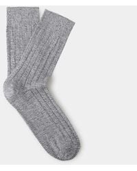 Mango - Ribbed Cotton Socks - Lyst