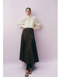 Mango - High-Neck Semi-Transparent Blouse - Lyst