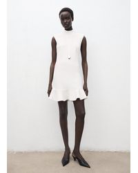 Mango - High-Neck Dress With Ruffle - Lyst