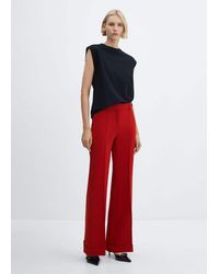 Mango - Mid-rise Flare Trousers - Lyst