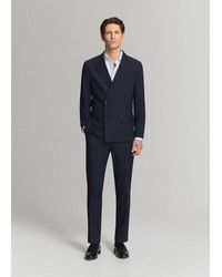 Mango - Monaco Double-Breasted Slim-Fit Suit Jacket - Lyst