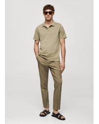 Mango - Cotton Piqué Polo Shirt - Lyst